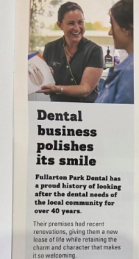 Fullarton Park Dental feature in Unley Council's magazine