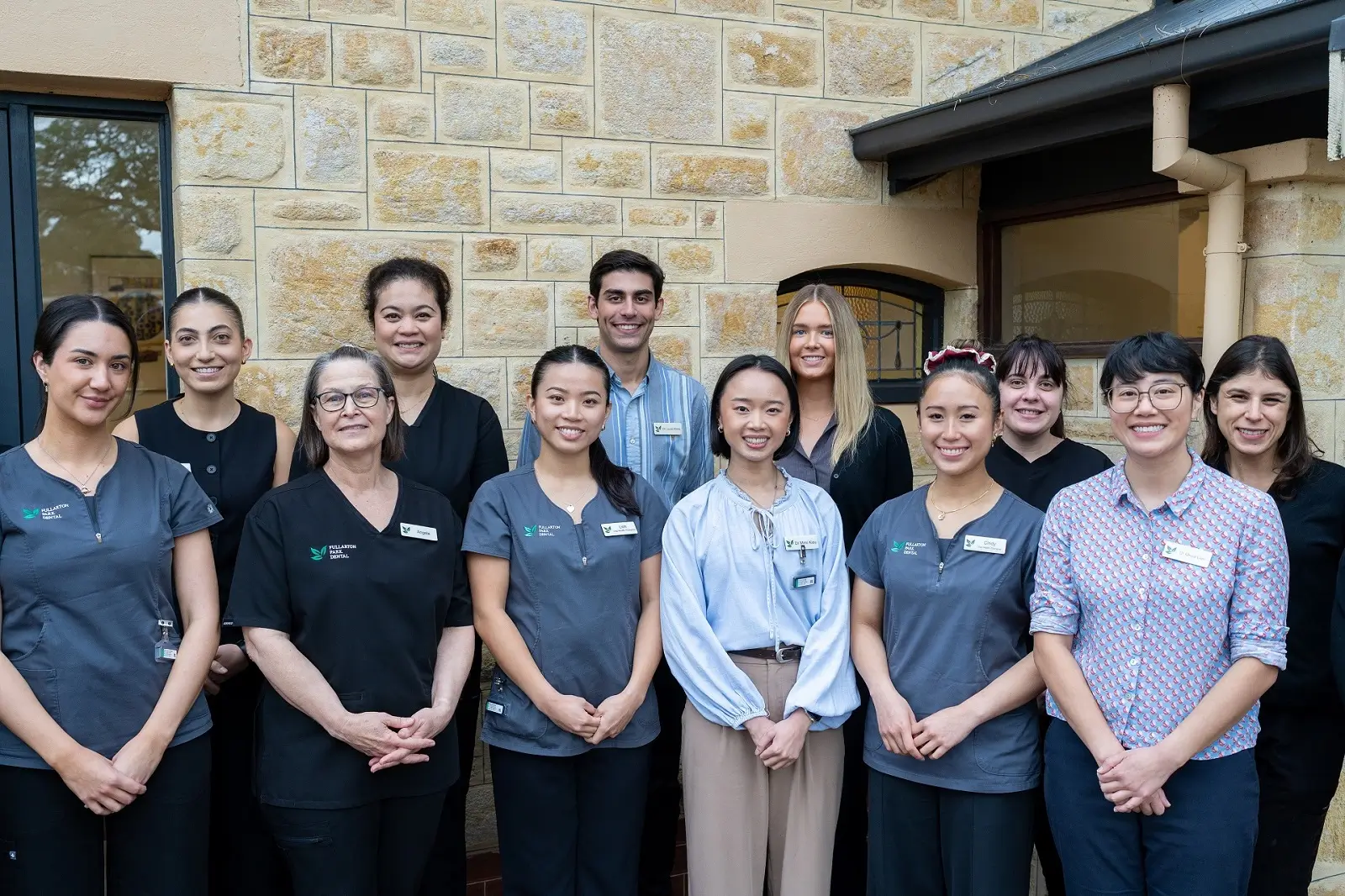 The Fullarton Park Dental team standing together outside the practice
